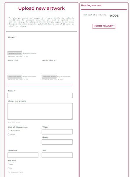 Upload form