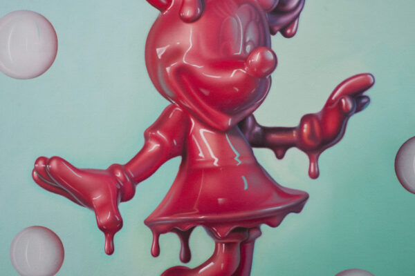 Sabrina-Milazzo-Bubble-Minnie-Pink-Particolare-2025-olio-su-lino-cm-80x80-1