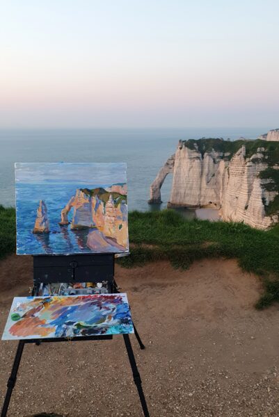 Sunset-in-Etretat-France-plein-air