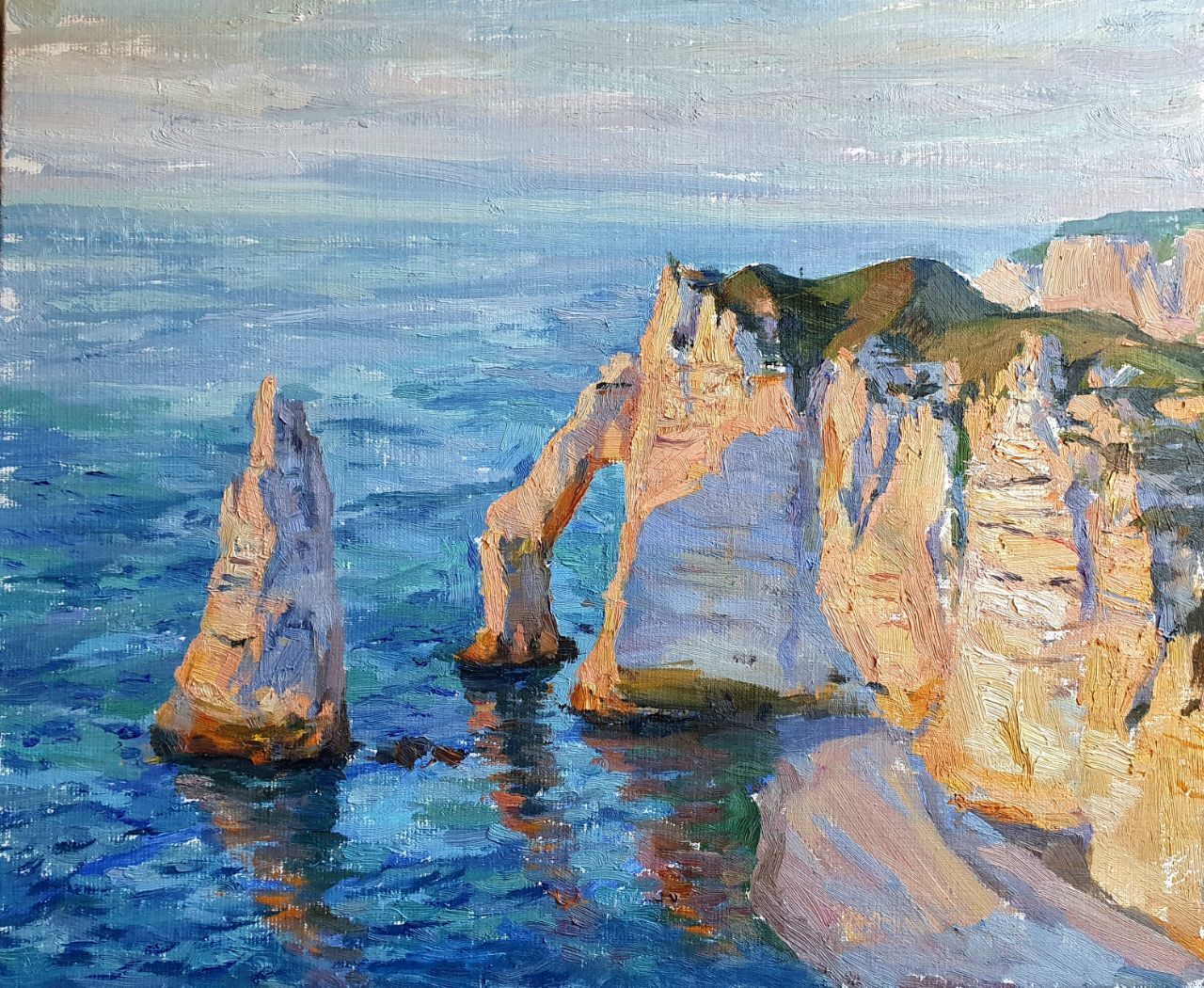 Sunset-in-Etretat-France