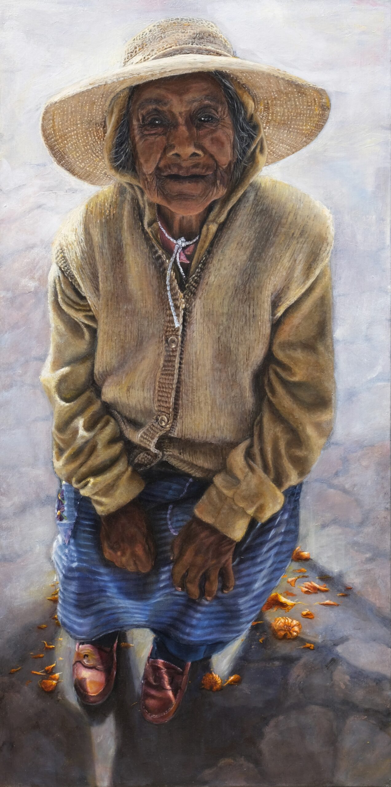 SarahMeans_In-the-warmth-of-marigolds_oil-on-canvas_36x18_2025_3400