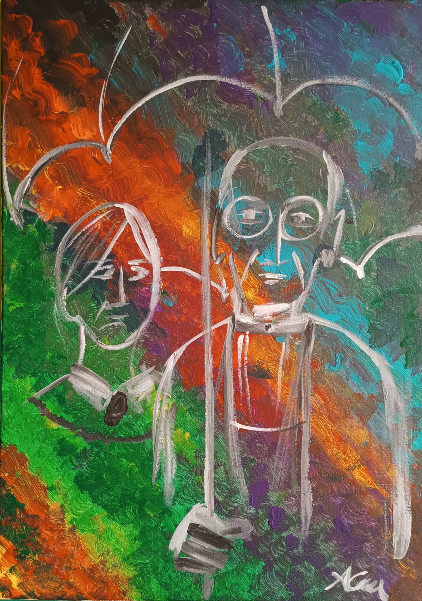 Ghosts-acrylic-on-canvas-2024-50x70-cm