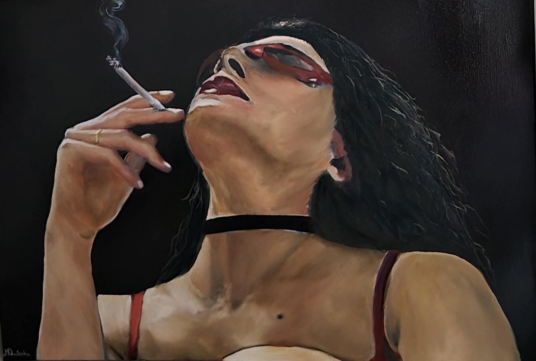 Bunos-elvezet-Melinda-Klasterka-70x100cm-olaj