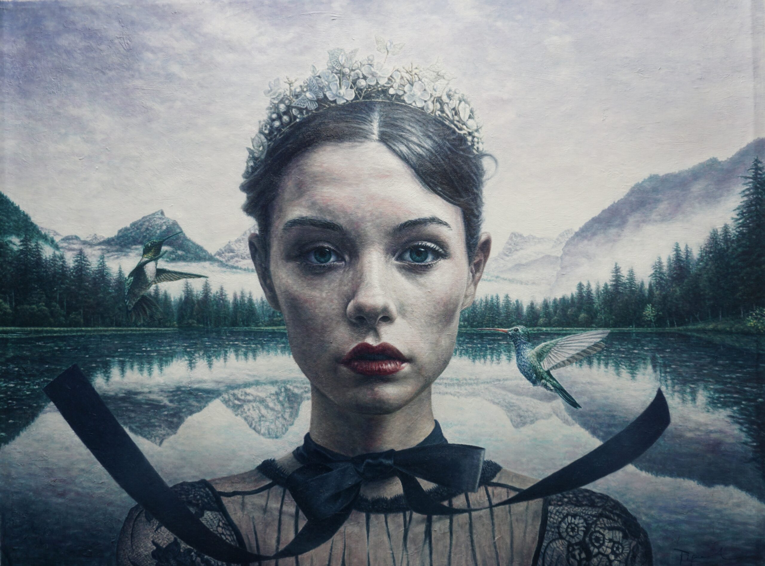 Janice-between-two-hummingbirds-120x100-oil-on-canvasPG