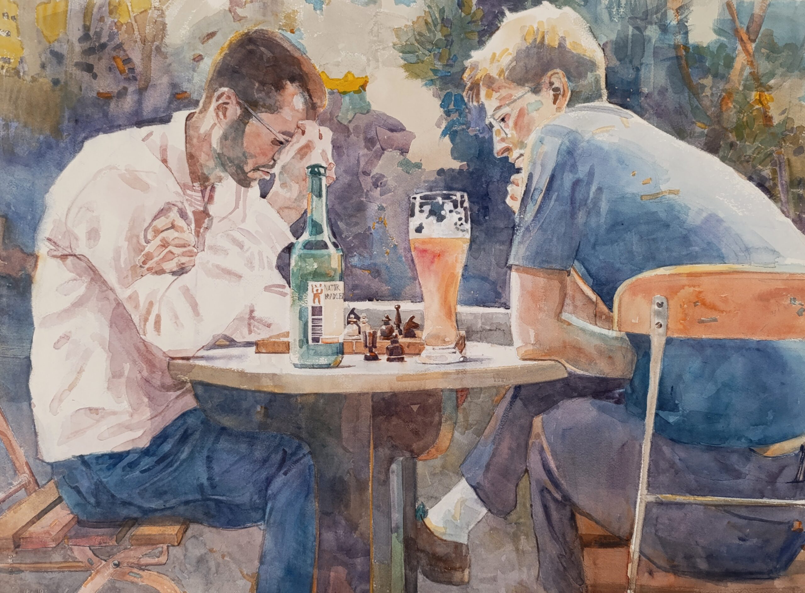 Th-Chess-Players-Watercolor-by-Francesco-Fontana-55-x75-cm-2025-2