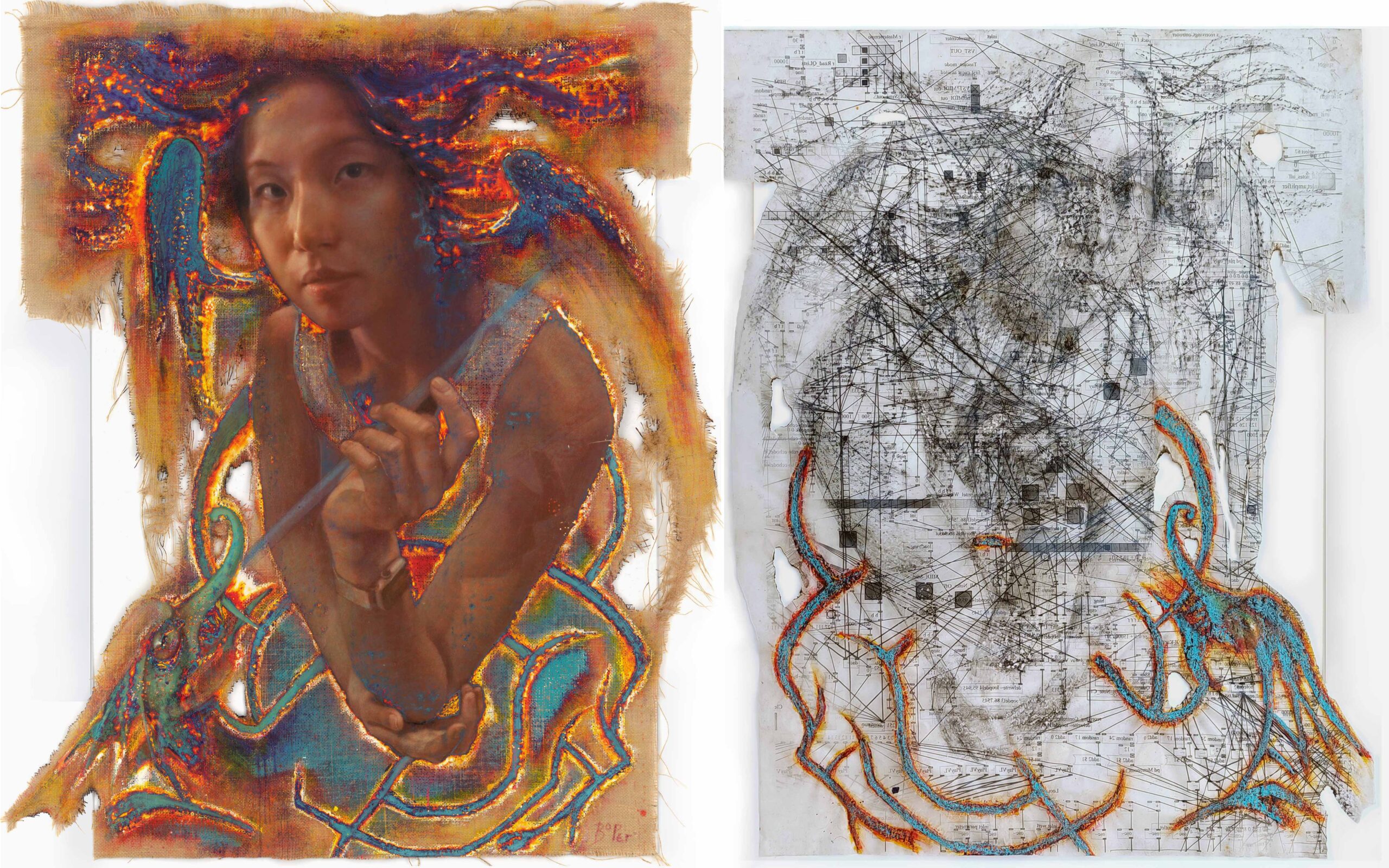 1_Boriana-Pertchinska_BESTIEN-IV-Transfer_Diptych_130x180cm_2024